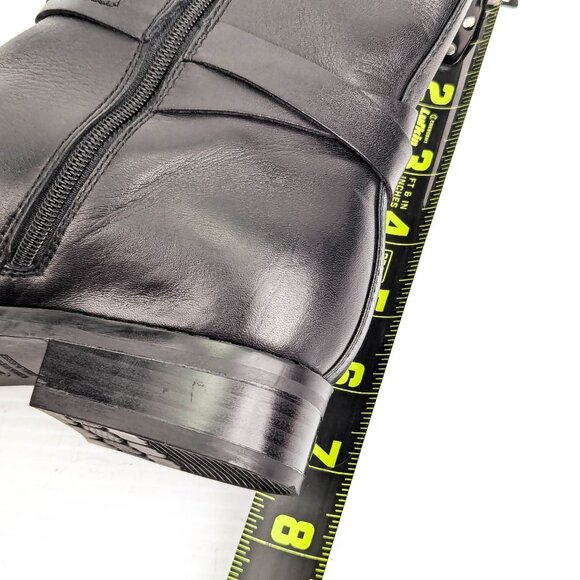 Blondo Women Black Leather Waterproof Strap Moto Zip Ankle Boots sz 8.5 - Picture 6 of 7